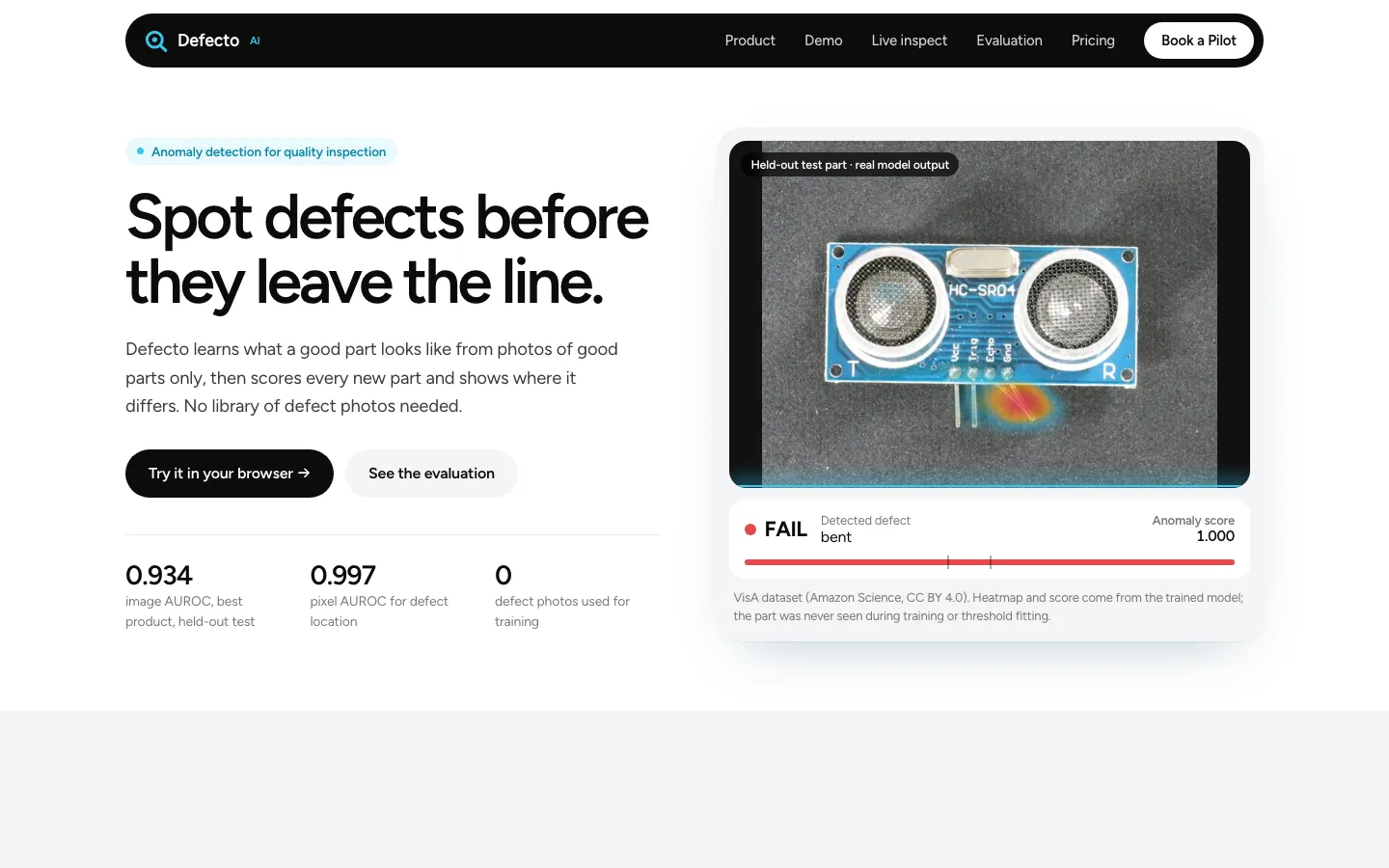 Screenshot of Defecto